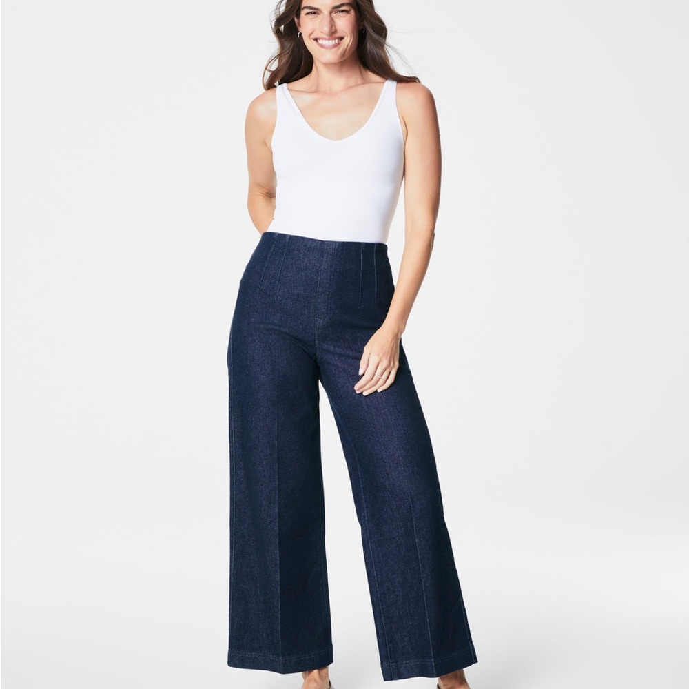 SPANX Original EveryWear Zero Waistband Cropped Wide Leg Jeans - 2x